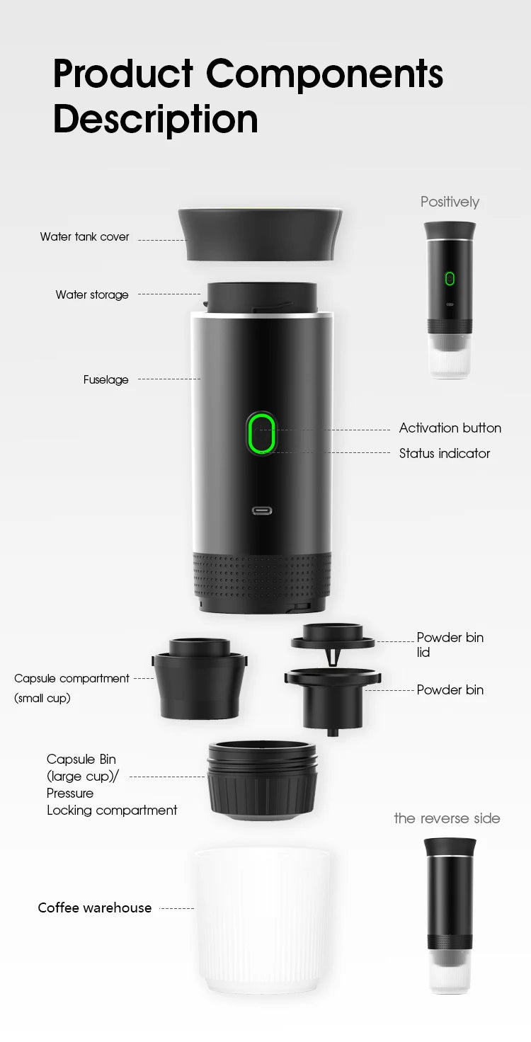 Tripresso™ Wireless 3-in-1 Portable Coffee Maker
