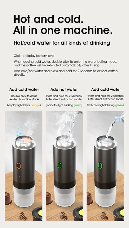 Tripresso™ Wireless 3-in-1 Portable Coffee Maker